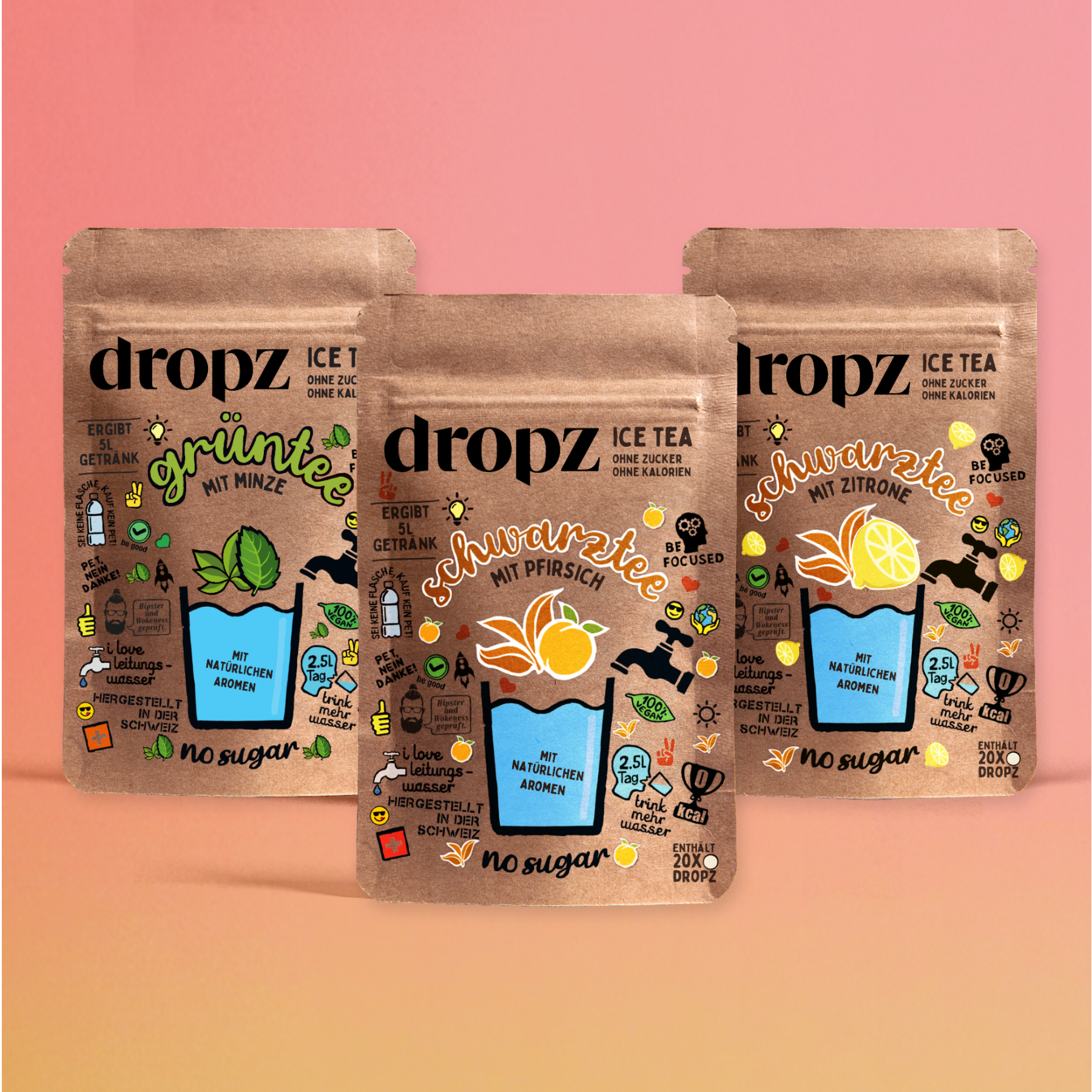dropz Ice Tea - 3er-Bundle