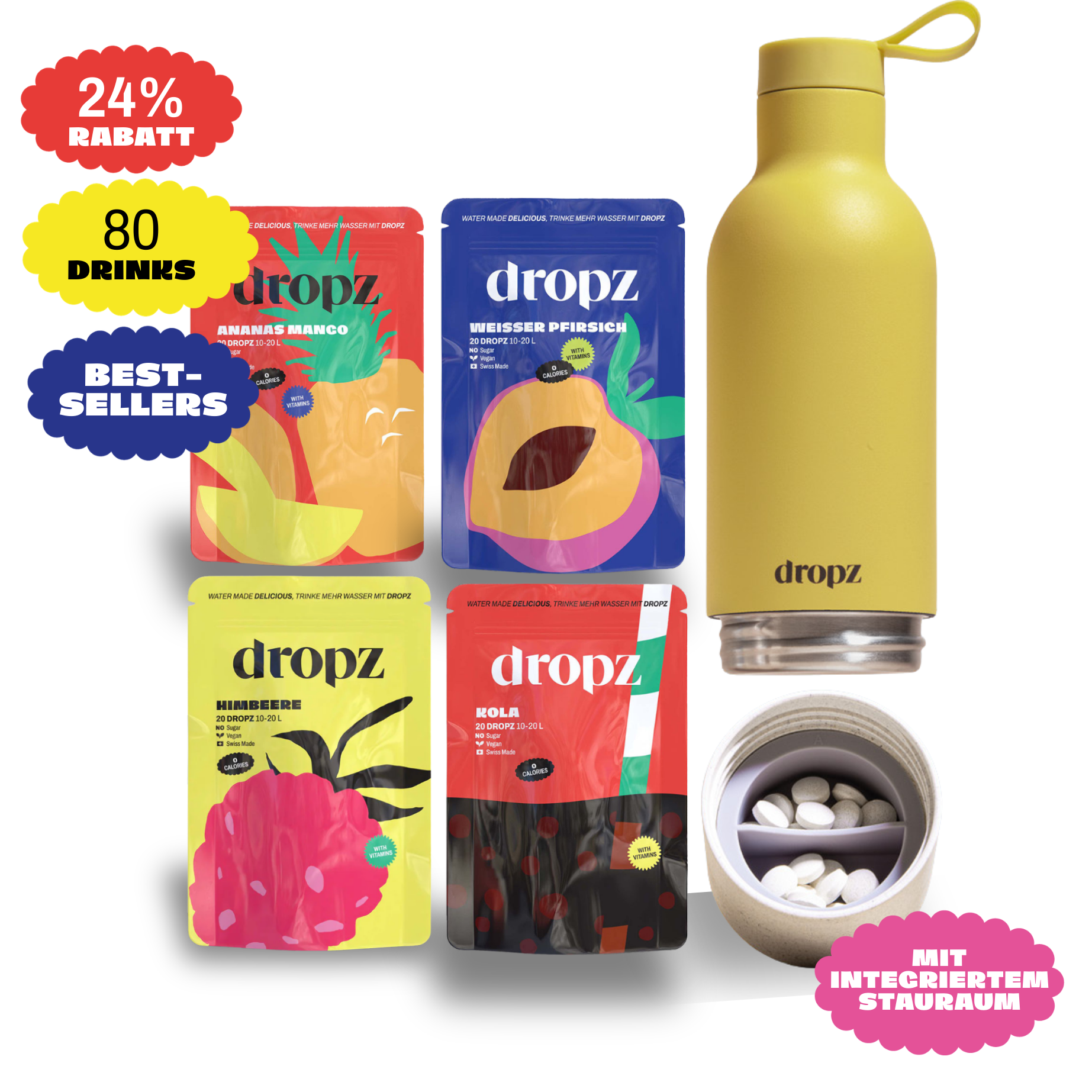 Starter-Sets - dropz + Flasche nach Wahl