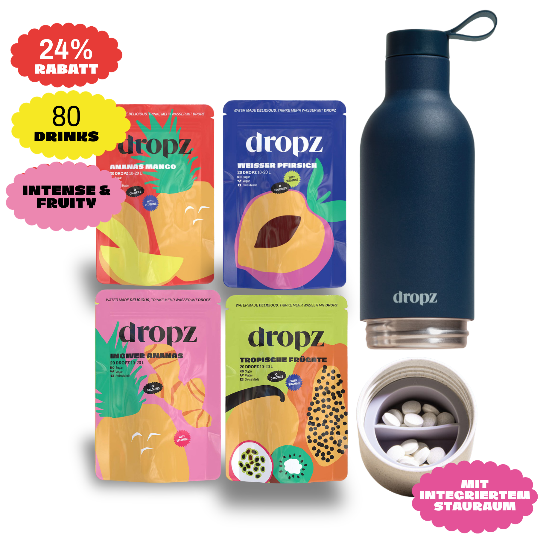 Starter-Sets - dropz + Flasche nach Wahl