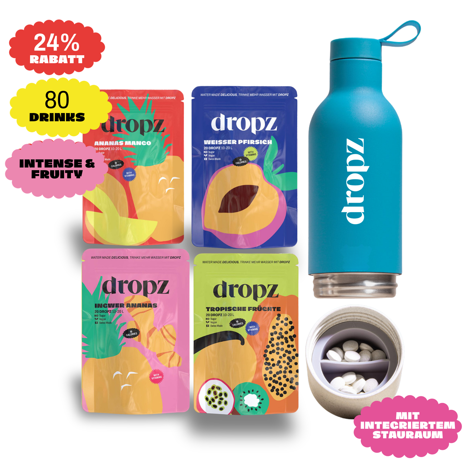 Starter-Sets - dropz + Flasche nach Wahl