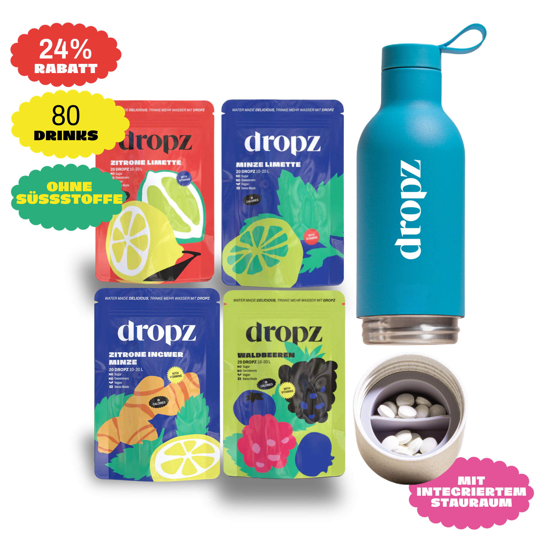 Starter-Sets - dropz + Flasche nach Wahl
