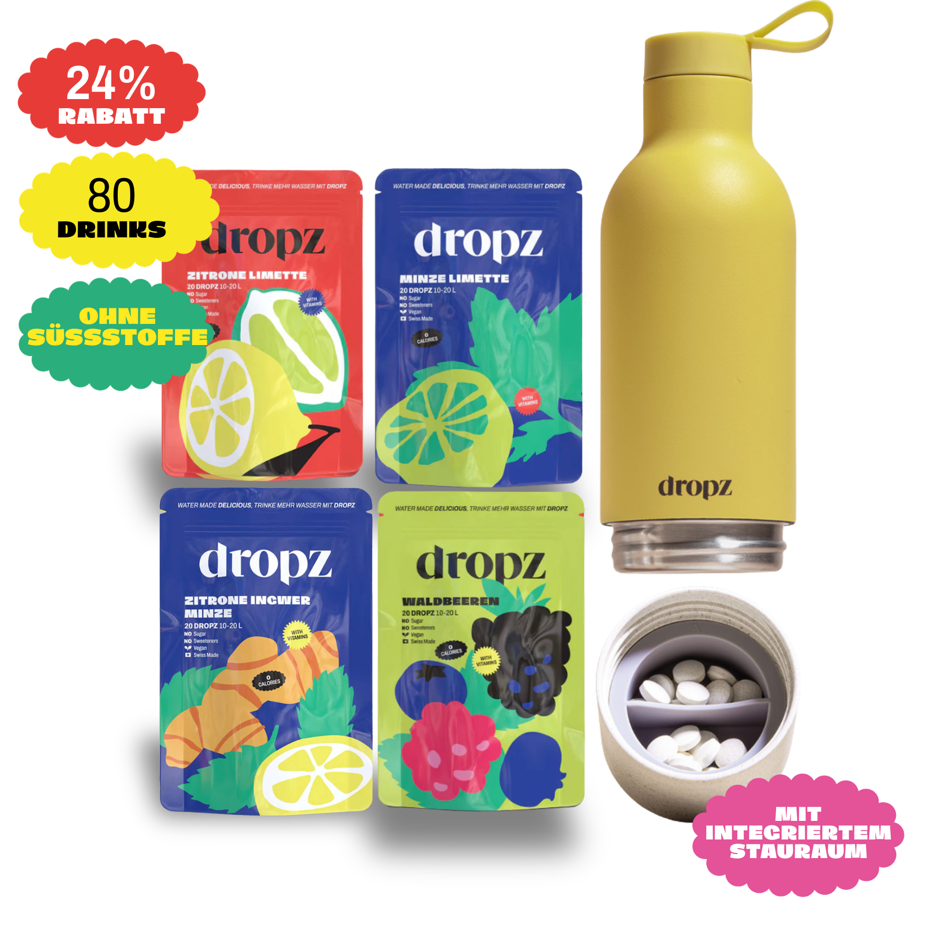 Starter-Sets - dropz + Flasche nach Wahl