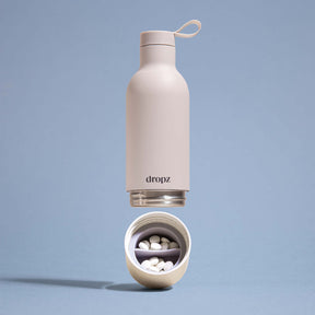 dropz Bottle white - 0.5L with storage compartment