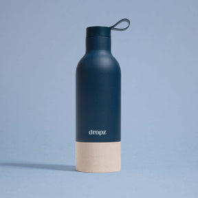 dropz Bottle blue - 0.5L with storage compartment