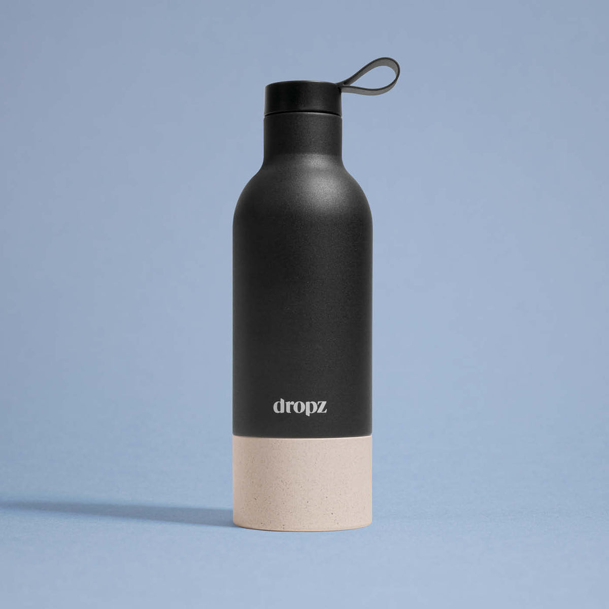 dropz Bottle black - 0.5L with storage compartment